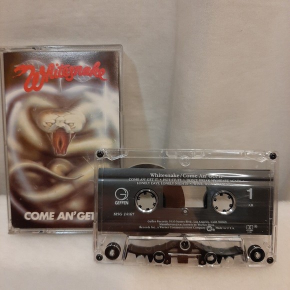Whitesnake Come An' Get It Cassette Tape Metal Hard Rock 1981 Geffen READ - Picture 1 of 15